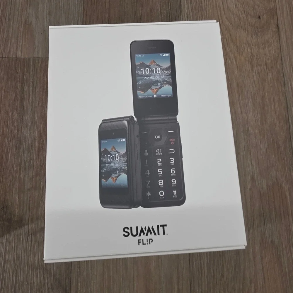 Summit Flip 4G LTE Locked to Boost Mobile Black Dual 2.8 Display 5MP Camera